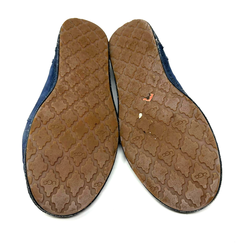 Ugg Australia size 10 blue leather flats moccasins loafers 1003224 F3013E - Picture 7 of 8